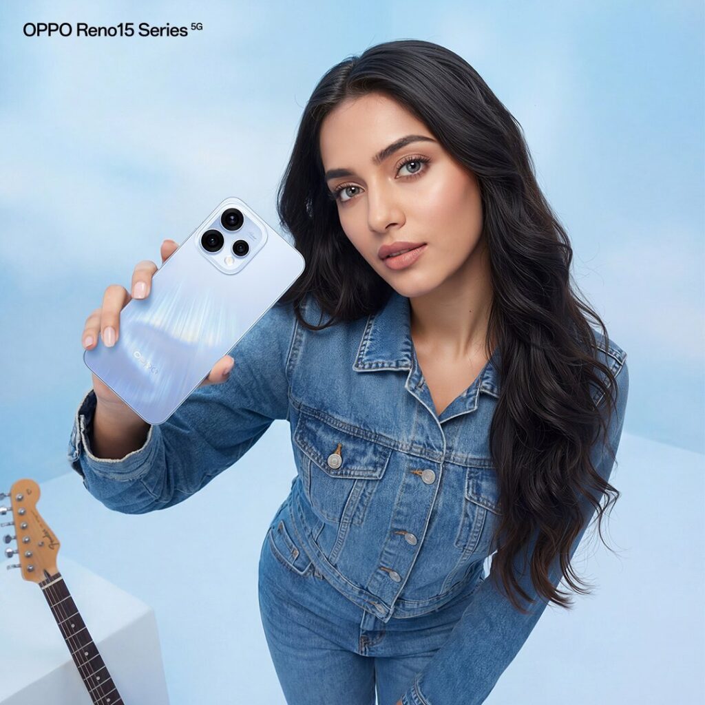 OPPO Reno 15 5G smartphone with AMOLED display