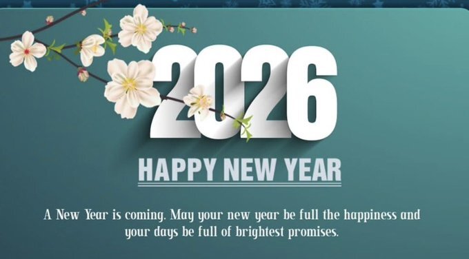 Happy New Year 2026 wishes in Hindi with fireworks celebration