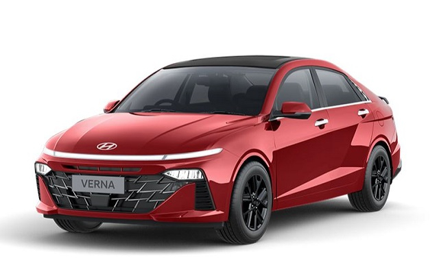 Hyundai Verna 2026 red colour model