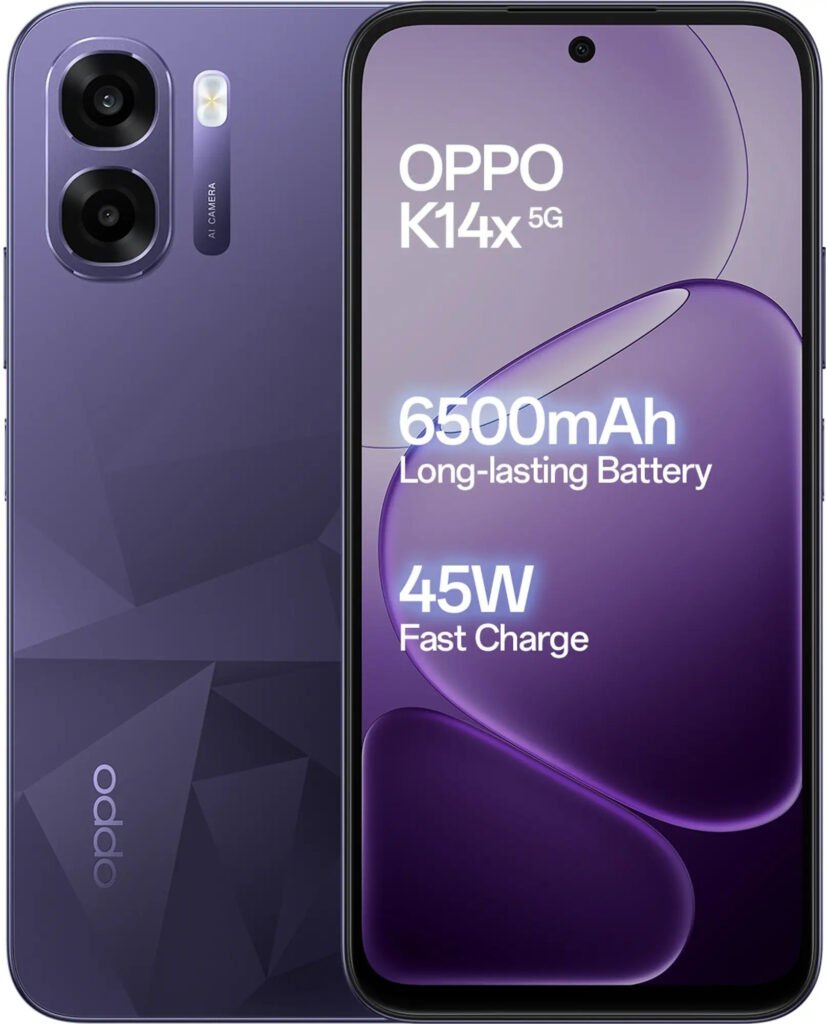 Oppo K14x 5G 6500mAh battery smartphone