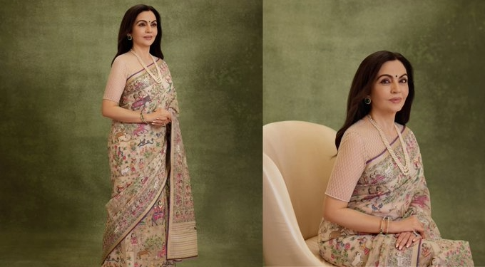 Nita Ambani Jamdani Saree