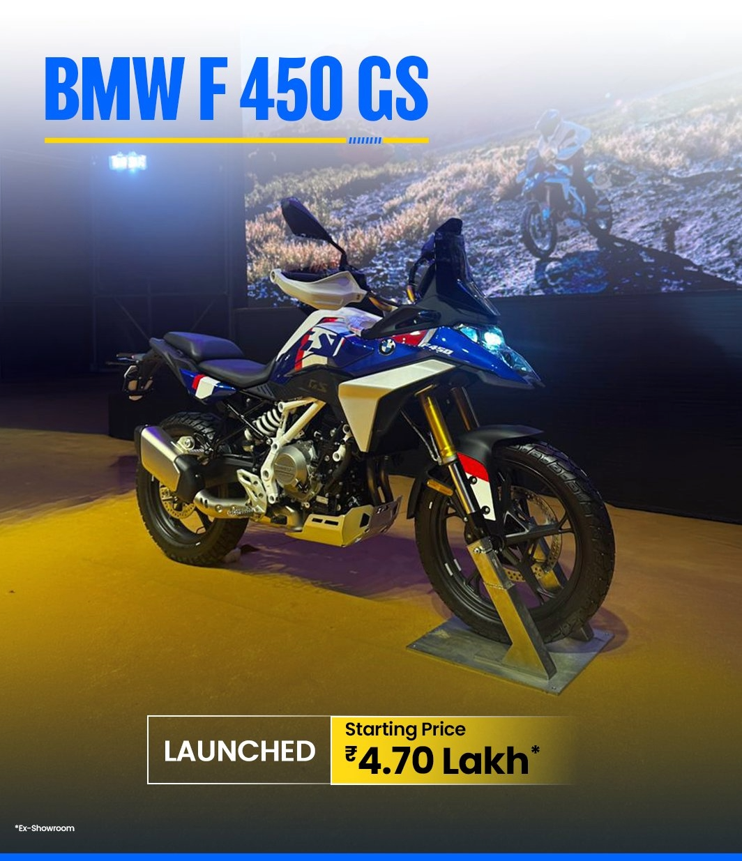 BMW F 450 GS India launch price specs review